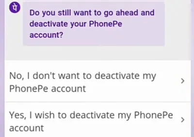 Delete PhonePe Account