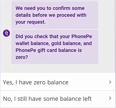 Delete PhonePe Account