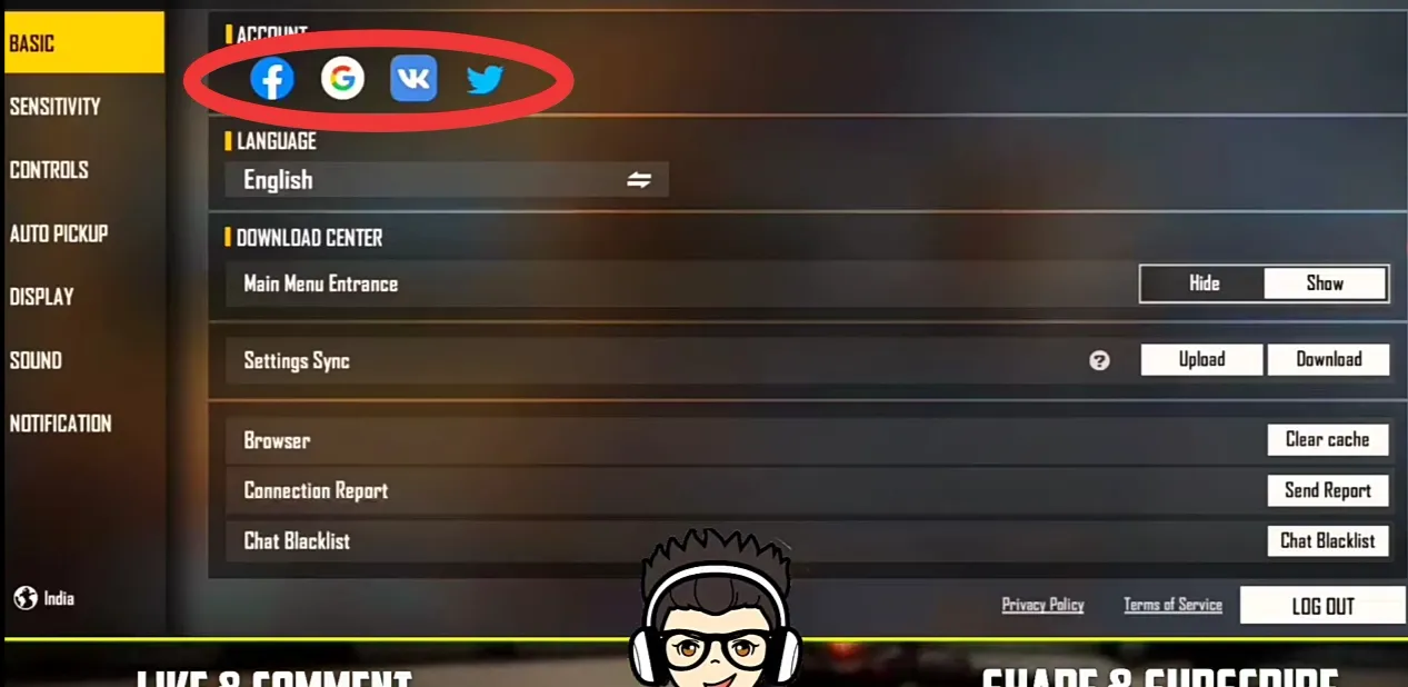 Delete free fire account