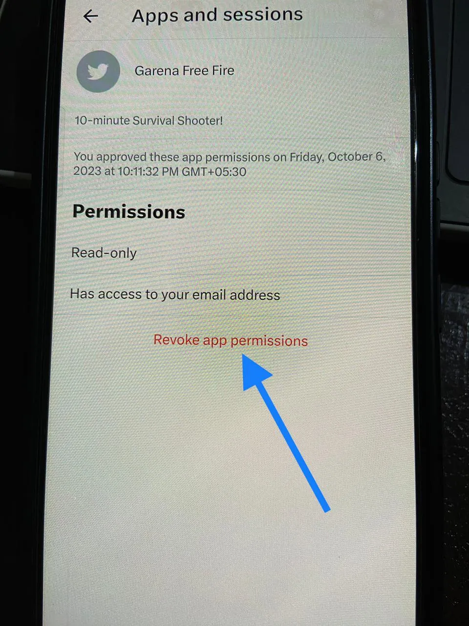 Delete Free Fire Account from Twitter