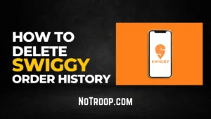 How to delete Swiggy order history