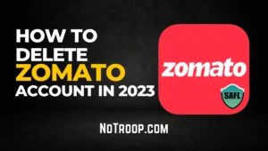 delete Zomato account