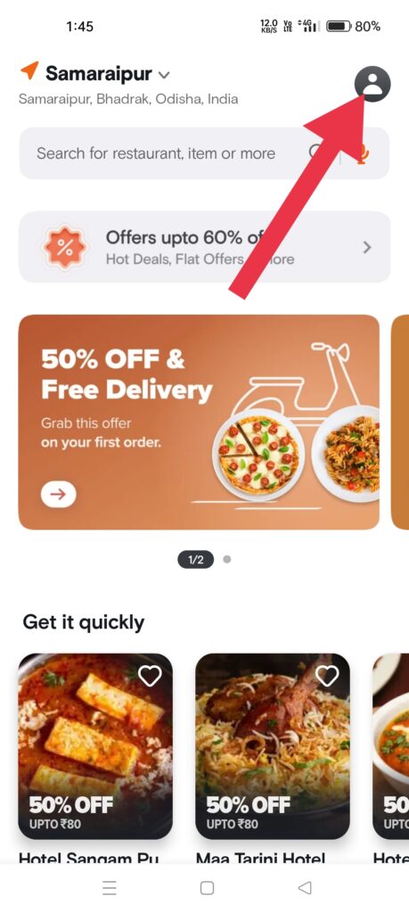 delete Swiggy order history