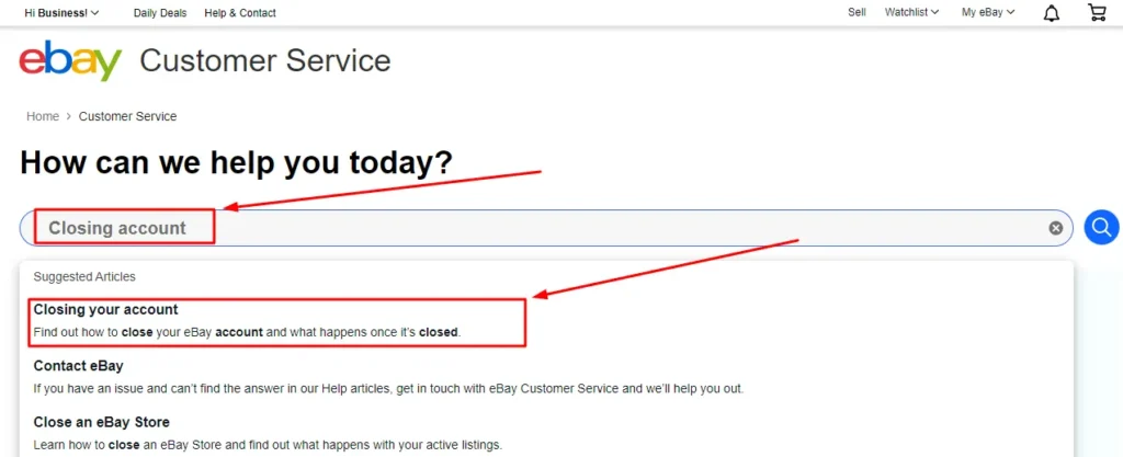 Delete eBay Account
