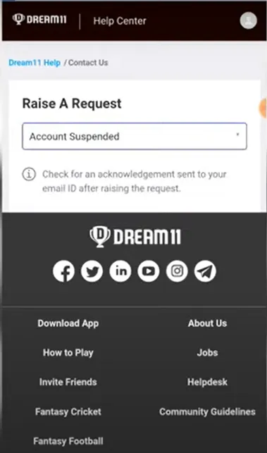 Delete Dream11 Account