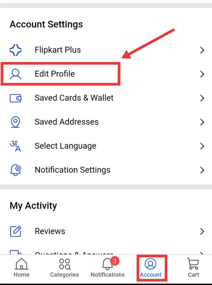 Delete Flipkart Account